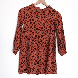 Art Class Leopard Print Boho Mini Dress size Medium